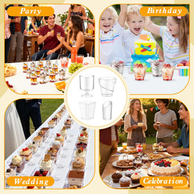 ALEXPRE ready-to-serve party dessert cups and lids set.