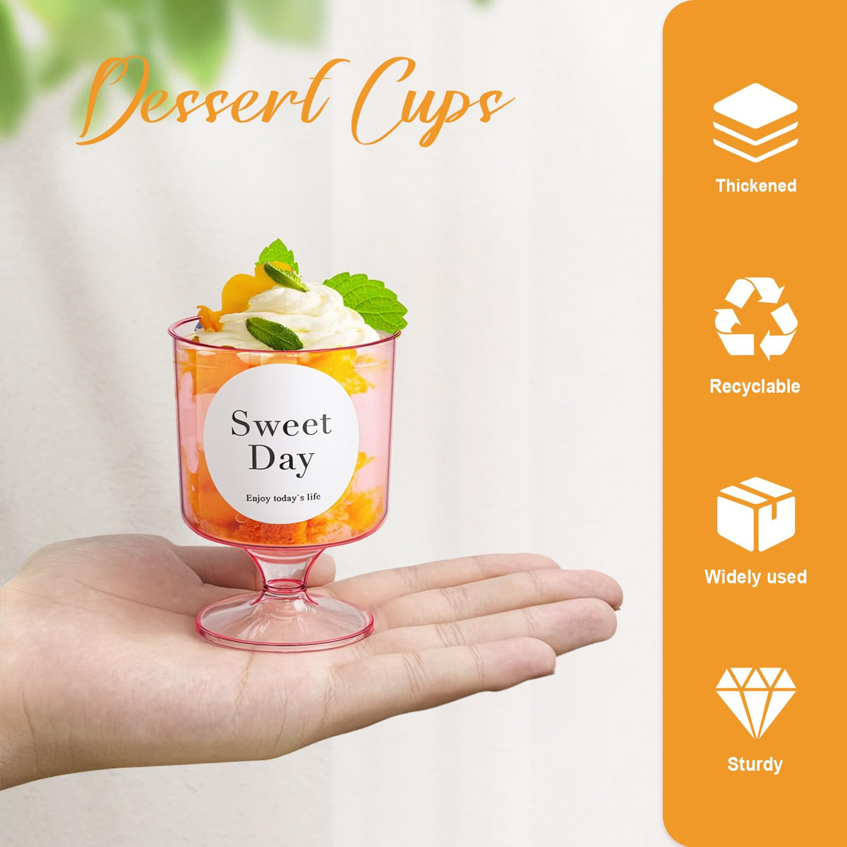 ALEXPRE pink cups stacked neatly for a compact, party-ready presentation