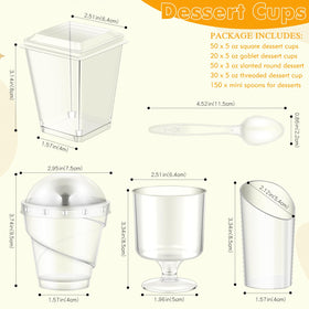 ALEXPRE spiral cups with lids ideal for layered mousses.