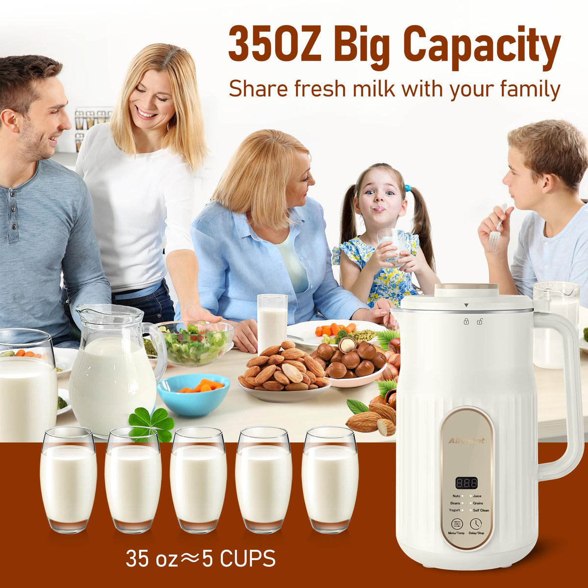 AlfaBot N2 35 oz capacity suitable for family batches
