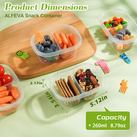 ALFEVA stackable containers saving fridge and bag space.