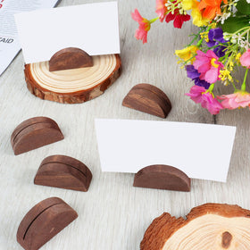 Alffun durable walnut table card holder designed for reuse