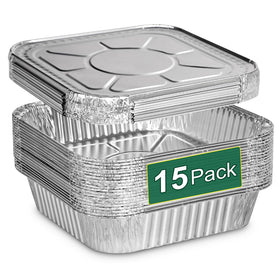 Alfolic 8x8 inch pans with lids, durable and stackable for easy storage and heating