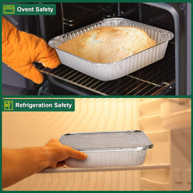 Alfolic foil pan with even heat distribution for consistent results.