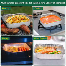 Alfolic foil pans with high thermal conductivity for even oven or air fryer cooking