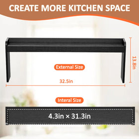 Alfrufy stove top spice rack installed above the stove saves counter space.