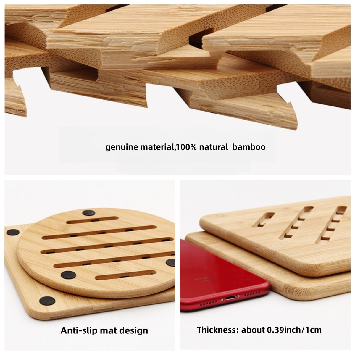 Alfto hot pads trivet square large sturdy heat barrier for pots.