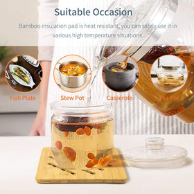 Alfto trivet for teapot on trivet keeps table safe.