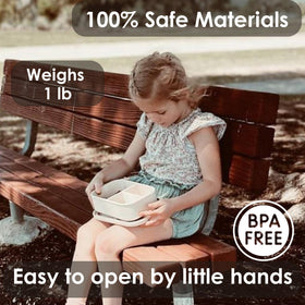 Ali+Oli blue bento box lid open for easy access