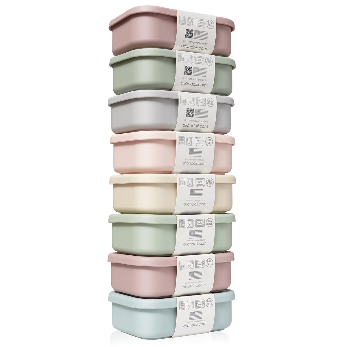 Ali+Oli silicone bento box puppy BPA-free and safe daily use.