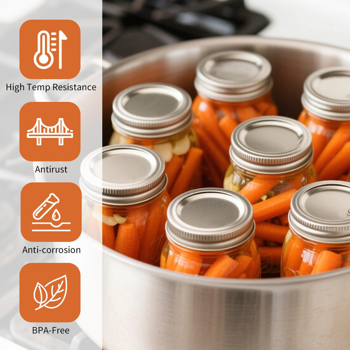 Aliggbent bulk pack lids ready for large canning sessions.