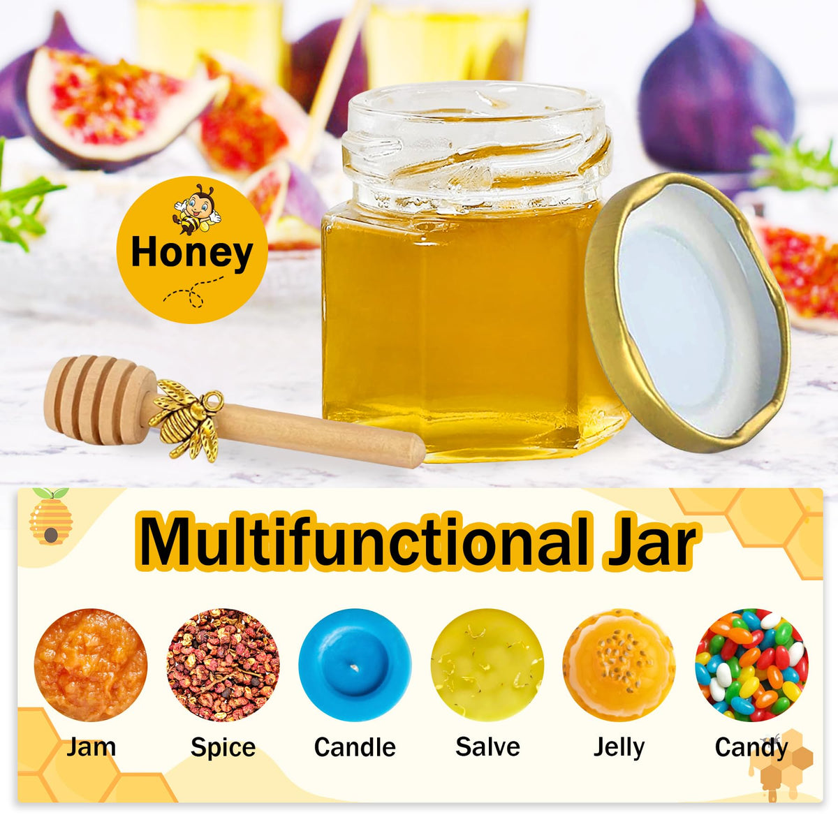 Aliggbent leak-proof mini honey jars securely seal contents.