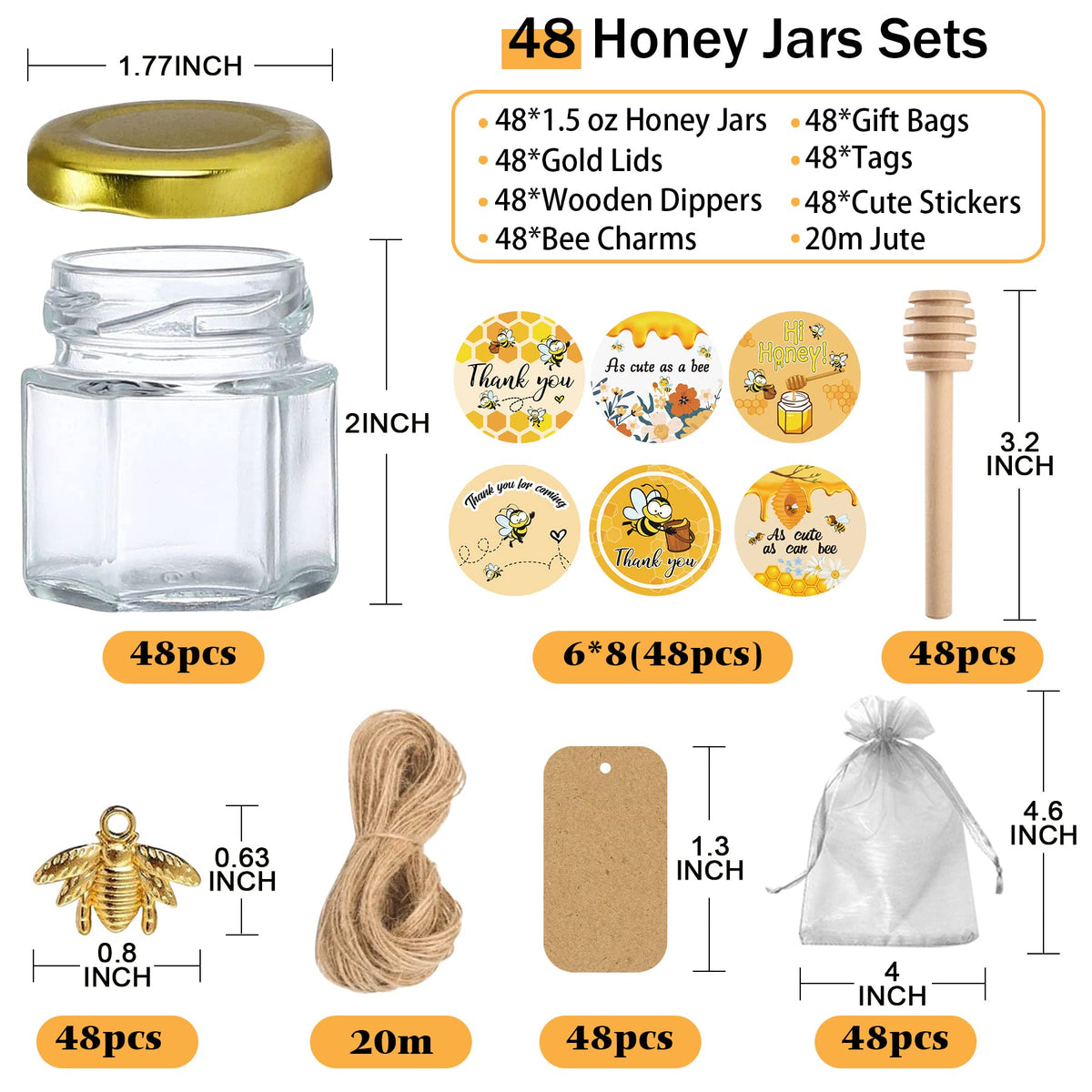Aliggbent mini honey jar with dipper, perfect for gifting