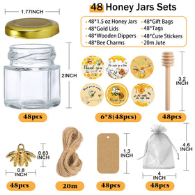 Aliggbent mini honey jar with dipper, perfect for gifting