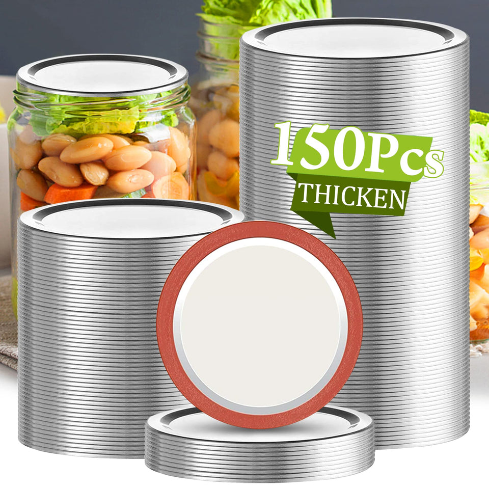 Aliggbent wide-mouth 86mm lids ready for batch canning and storage