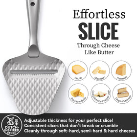 ALIKITCN cheese slicer with stainless steel blade delivers clean cuts