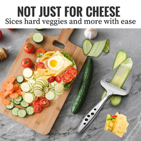 ALIKITCN cheese slicer can slice firm vegetables with precision