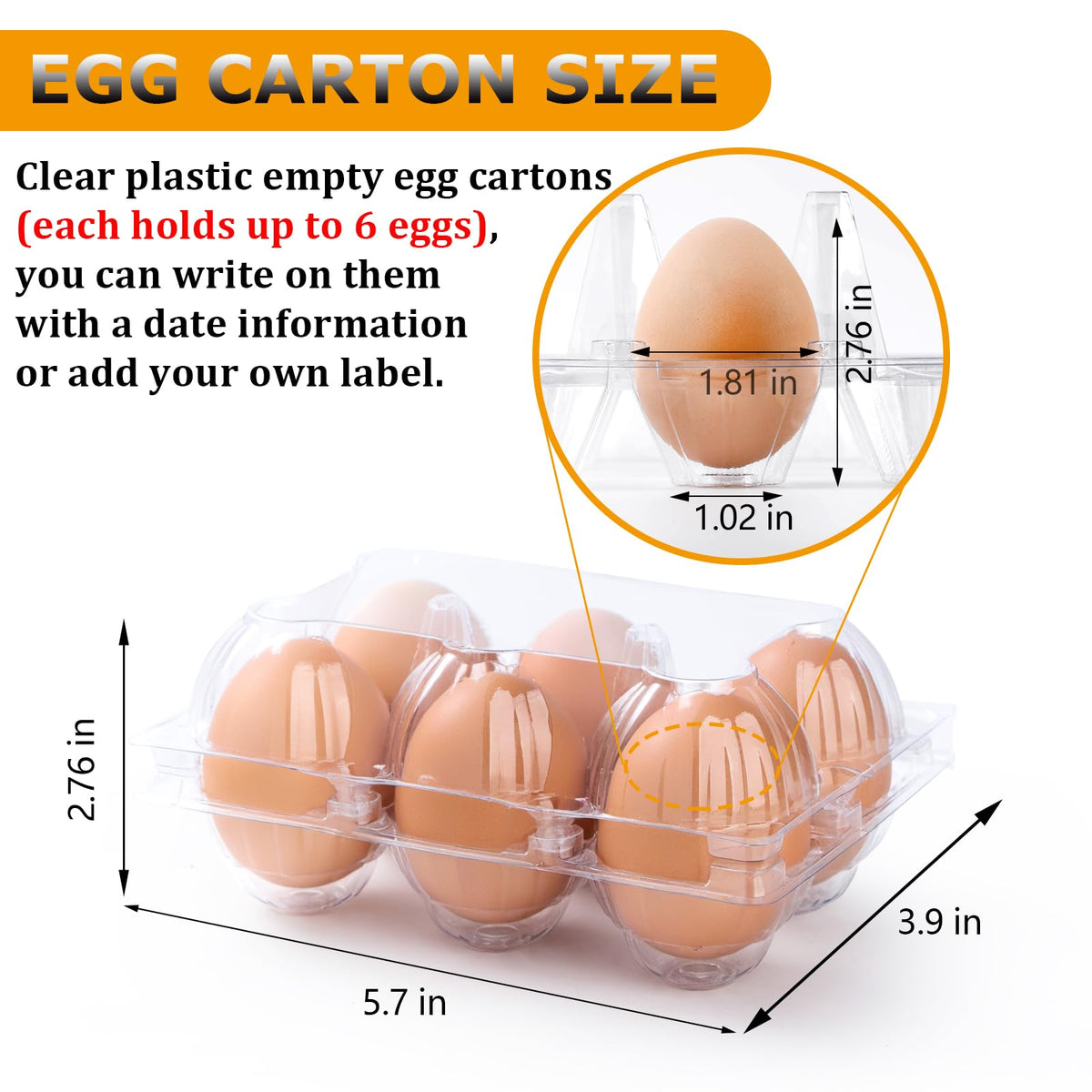 ALISWAT egg carton shows eggs clearly, aiding quality checks for markets or family use.