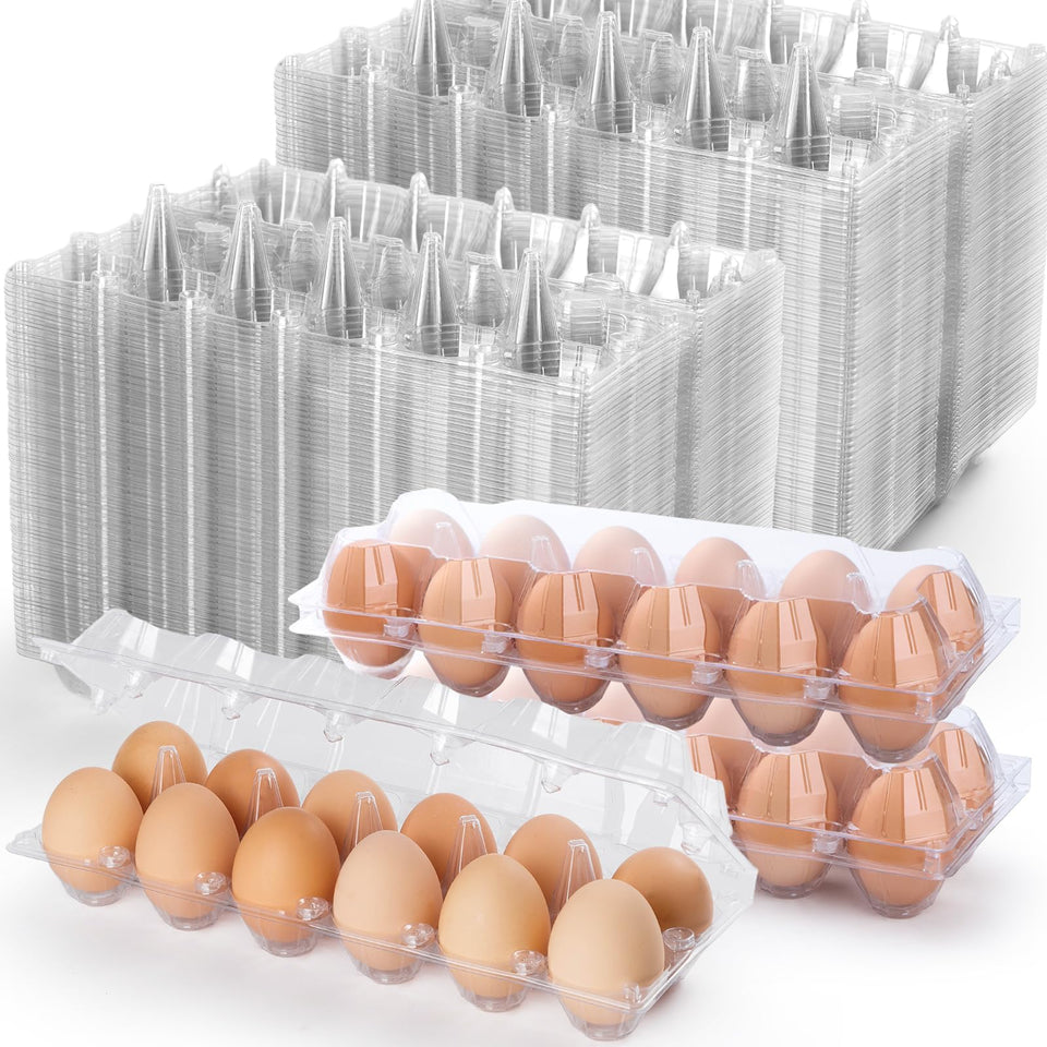 ALISWAT 12-count egg carton with transparent lid for easy egg inspection
