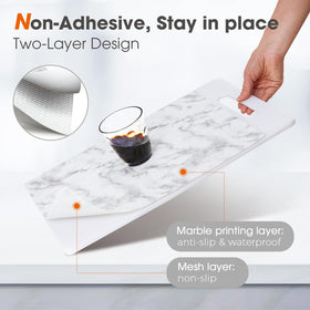 The non-slip ALIUNI liner keeps items in place inside a drawer.