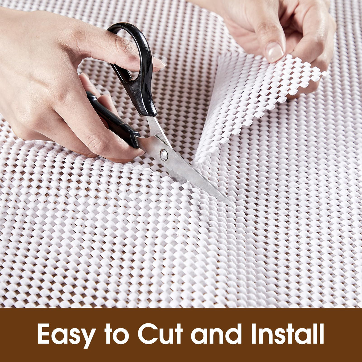 ALIUNI non-adhesive shelf liner protects surfaces without glue or residue.