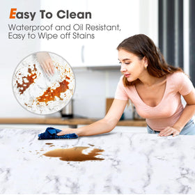 ALIUNI waterproof liner cleans easily to guard against stains in cabinets.