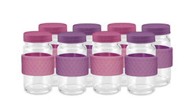 All About Juicing glass shot bottle with cap for on-the-go storage and spill-free transport.