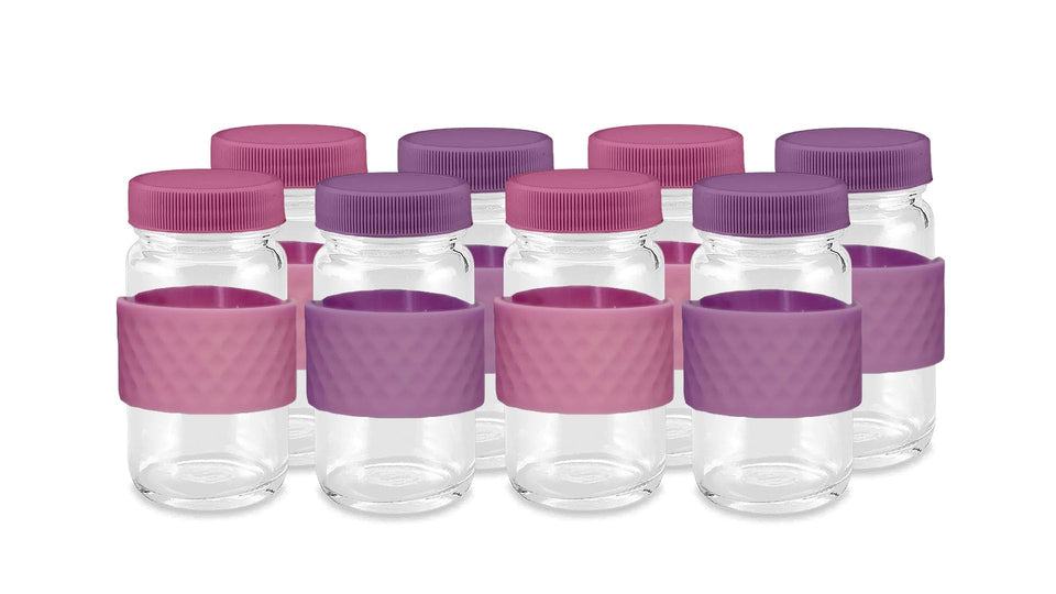 All About Juicing glass shot bottle with cap for on-the-go storage and spill-free transport.
