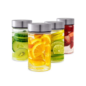 All About Juicing wide-mouth 10oz glass bottle ready for smoothies and juices