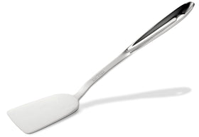 All-Clad 13-inch stainless steel turner for flipping burgers and eggs with professional balance.