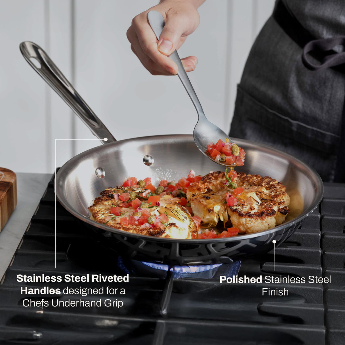 All-Clad D3 12-inch fry pan is oven-safe up to 600°F