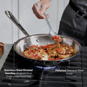 All-Clad D3 12-inch fry pan is oven-safe up to 600°F
