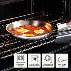 All-Clad D3 12-inch fry pan polished stainless finish and durability