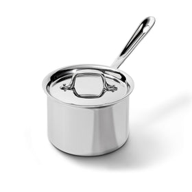 All-Clad D3 2-qt saucepan product shot highlights tri-ply construction for even heating