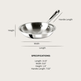 All-Clad D3 3-ply aluminum-core design emphasizes even heat distribution