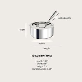 All-Clad D3 saucepan lid seals in moisture for richer pan sauces.