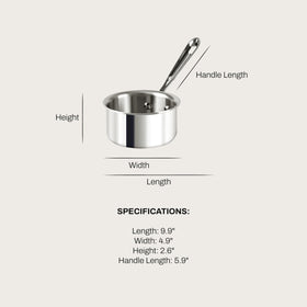 All-Clad D3 butter warmer high sides for controlled heating