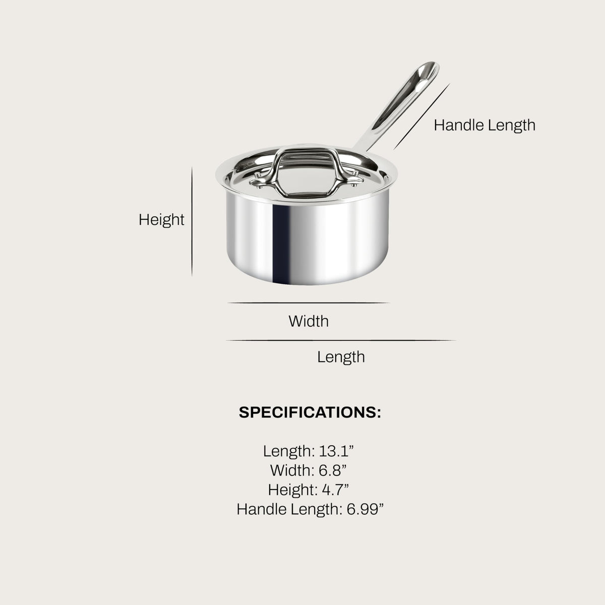 All-Clad D3 sauce pan on stove demonstrates induction-ready performance on compatible cooktops.