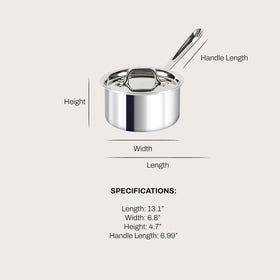 All-Clad D3 sauce pan on stove demonstrates induction-ready performance on compatible cooktops.