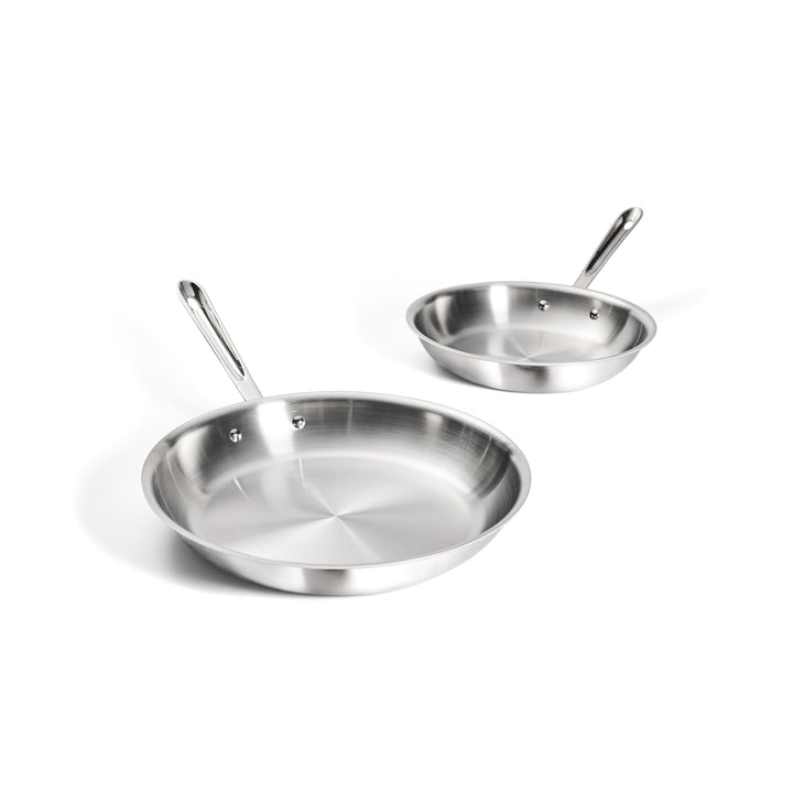 All-Clad D3 stainless 10-inch fry pan with balanced handle for precise sautéing