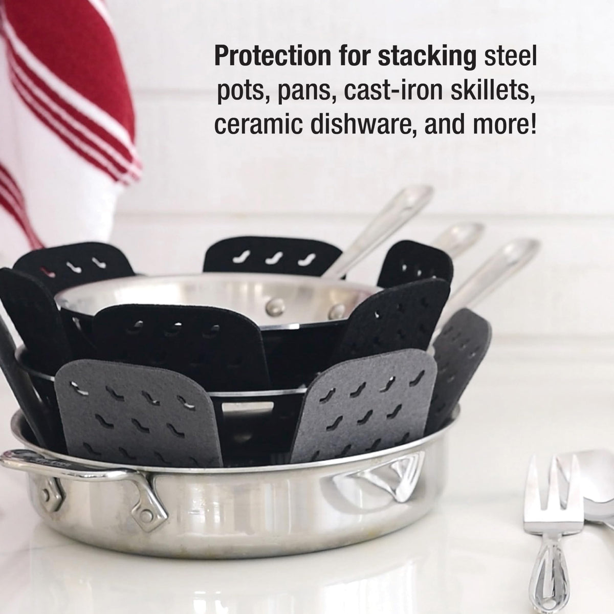 All-Clad dish drying mat absorbs water for fast, hygienic air-drying of dishes