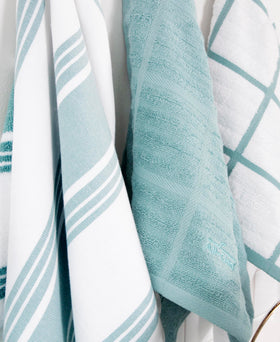 All-Clad towel hanging loop provides quick access in busy kitchens.