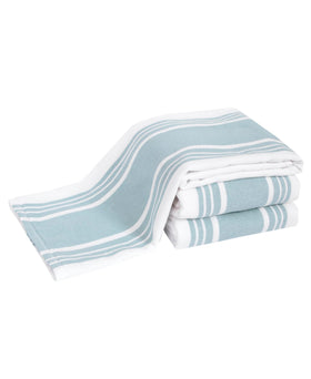 All-Clad Dual-Purpose Towels woven-side close-up for lint-free dish drying.