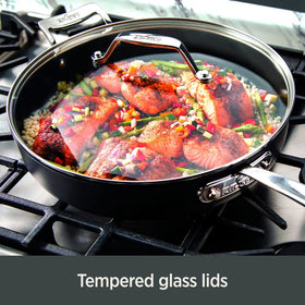 All-Clad Essentials dishwasher-safe lid for quick cleanup after cooking