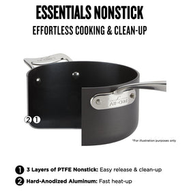All-Clad Essentials dome-shaped glass lid condenses steam back into dish