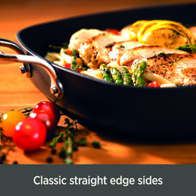 All-Clad Essentials durable double-riveted handles provide secure grip