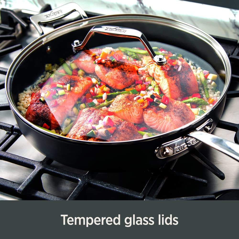 All-Clad Essentials glass lid lets you monitor contents