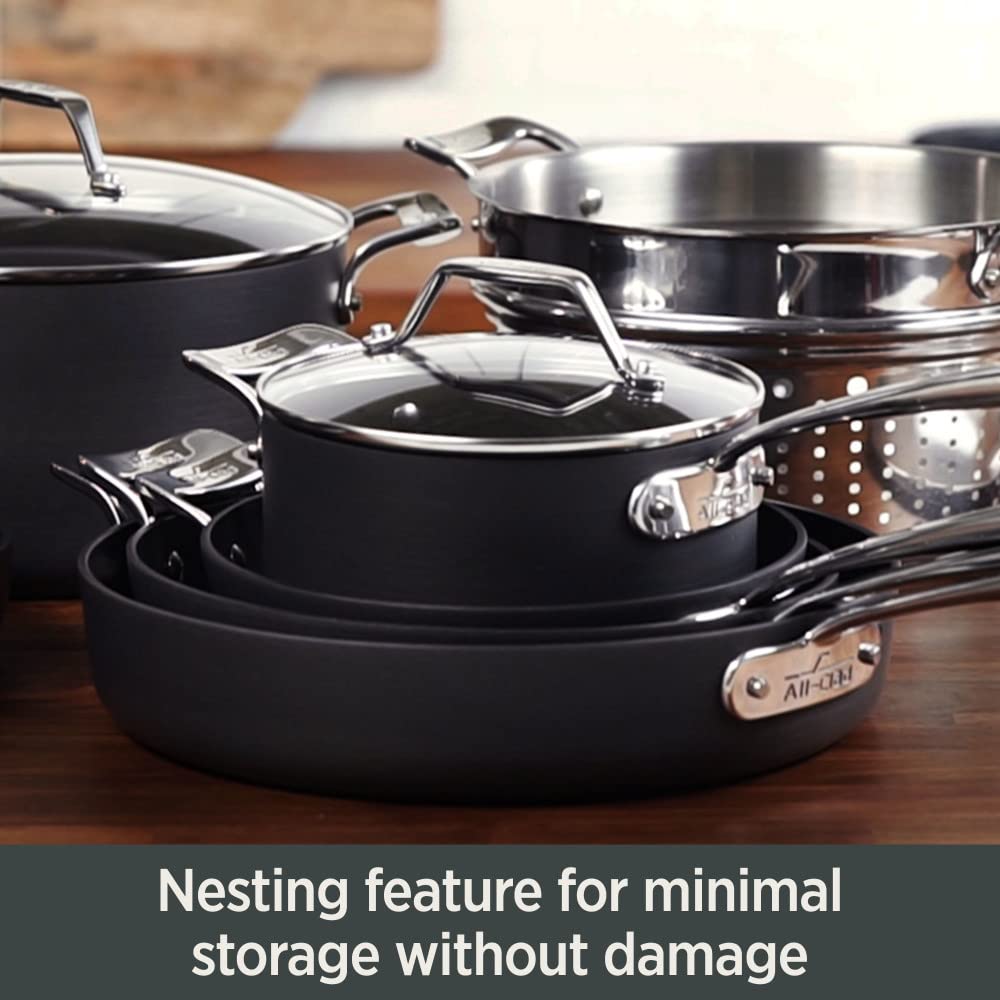All-Clad Essentials nested design saves space in a compact kitchen