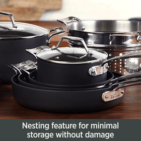 All-Clad Essentials nested design saves space in a compact kitchen