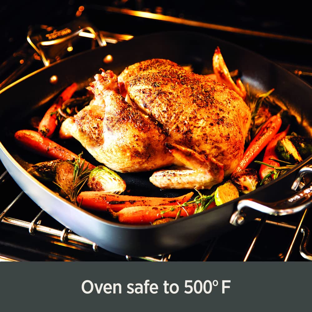 All-Clad Essentials oven-safe up to 500°F for flexible cooking